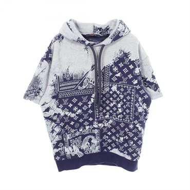 ルイ・ヴィトン モノグラム バンダナ ショートスリーブフーディ パーカー 衣料品 トップス メンズ