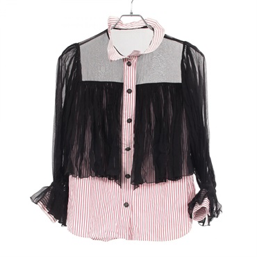 シャネル ストライプ シフォン 切替 その他トップス 衣料品 トップス レディース