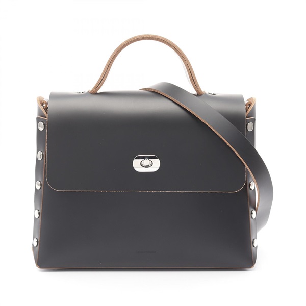 エンダースキーマ　ハンドバッグ　レザー　フラップ　アッセンブル　ブラック　M エンダースキーマ(Hender Scheme)エンダースキーマ アッセンブル