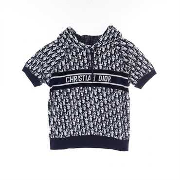 クリスチャンディオール　セーター　Mサイズ　ネイビー　超美品 80s クリスチャン ディオール Vネック アクリル ニット セーター