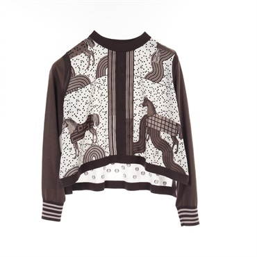 エルメス Garde Robe Pop ツイルレーヌ カットソー 衣料品 トップス レディース