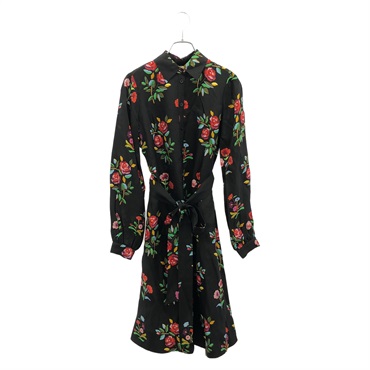 ケイトスペード K8719 シャツワンピース ブラック 花柄 ワンピース 衣料品 トップス レディース