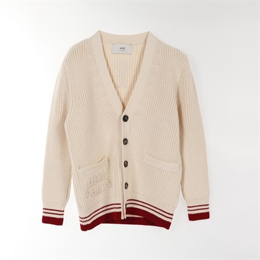 アミ カレッジリブ カーディガン 衣料品 トップス メンズ レディース UKC168.KN0068