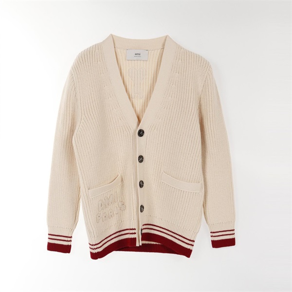 アミ カレッジリブ カーディガン 衣料品 トップス メンズ レディース UKC168.KN0068