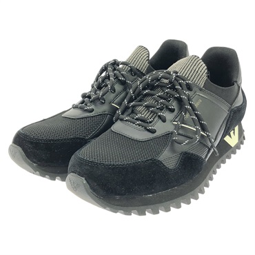 エンポリオ・アルマーニ X4X616 レザー スニーカー ブラック スニーカー 靴 メンズ レディース