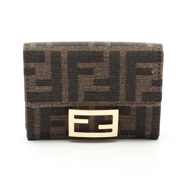 フェンディ(FENDI)フェンディ バゲット ズッカ 三つ折り財布 財布  
