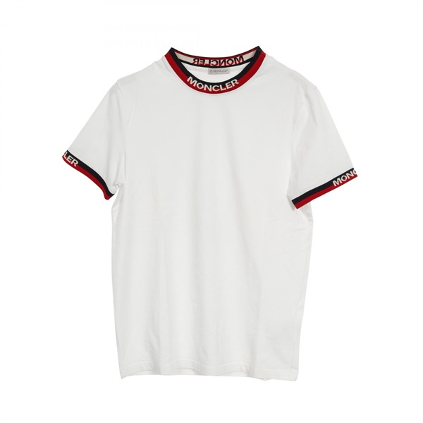 モンクレール MONCLER カットソー 衣料品 トップス コットン レディース ホワイト系 カットソー MONCLER モンクレール(MONCLER)モンクレール ネックロゴ ネックラインロゴ ブランド通販のBUYMA