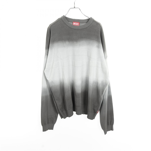 ディーゼル DIESEL K-NEVIL ニット 衣料品 トップス コットン メンズ グレー系 【中古】 ディーゼル(DIESEL)ディーゼル K-NEVIL ニット 衣料品 トップス メンズ