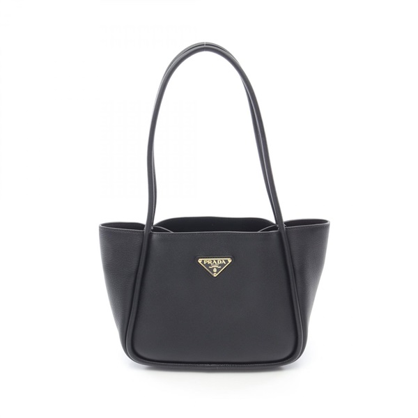 プラダ(PRADA)プラダ SOFT GRAIN トライアングルロゴ トートバッグ