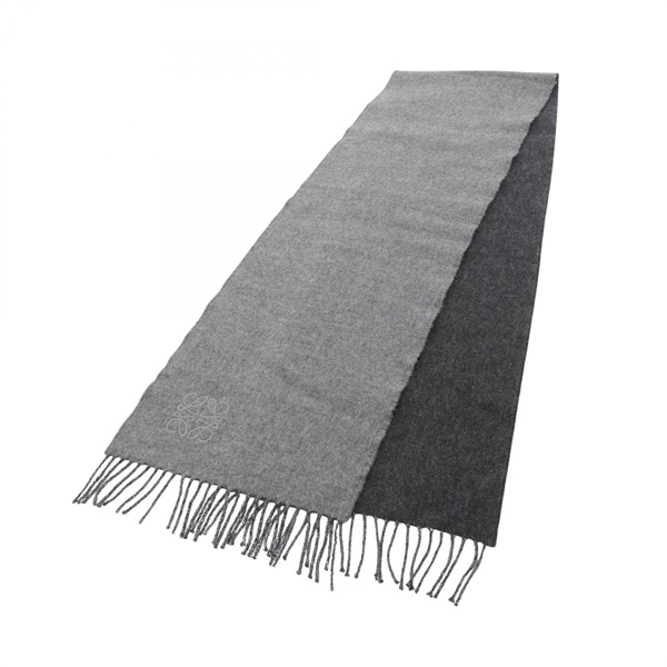 LOEWEロエベ スカーフマフラー アナグラム LOEWE（ロエベ） マフラー バイカラー ストール フリンジ アナグラム