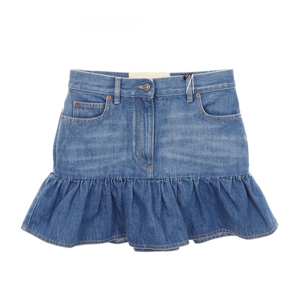 VALENTINO*ヴァレンチノ　レースフリルスカート　イタリア製　膝丈　6 VALENTINO*ヴァレンチノ レースフリルスカート イタリア製 膝丈