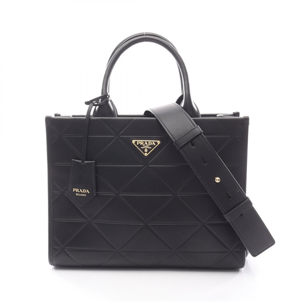 プラダ(PRADA)プラダ シンボル トップステッチ SOFT CALF トートバッグ 