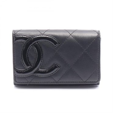 【美品】CHANEL ブラック カンボンライン 名刺入れ シャネル(CHANEL)シャネル カンボンライン 名刺入れ