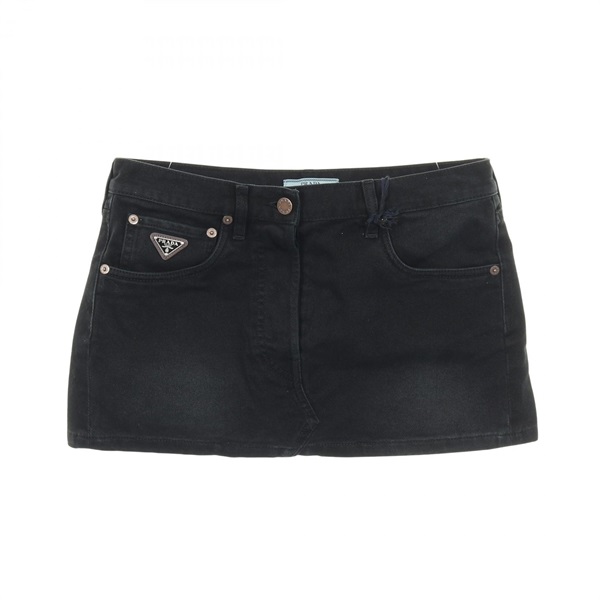 プラダ セルビッチデニム ミニスカート スカート 衣料品  ボトムス レディース