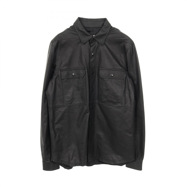 Rick Owens リックオウエンス レザーアウターシャツ 40サイズ Rick Owens（リック・オウエンス） レザージャケット OUTERSHIRT