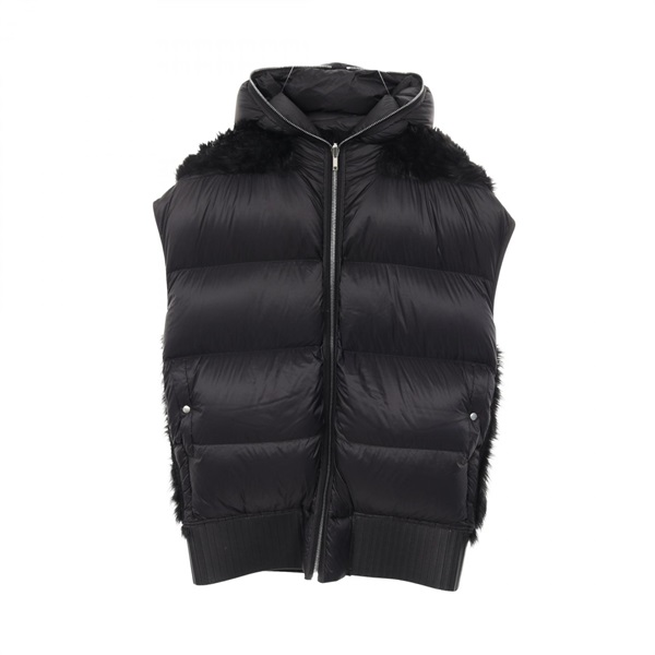 リックオウエンス リバーシブル スリーブレス フーディ ダウンベスト 衣料品 アウター メンズ