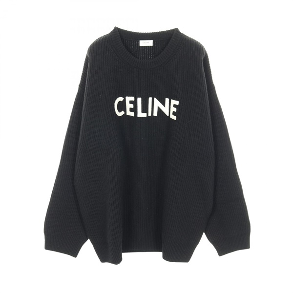 セリーヌ(CELINE)セリーヌ ロゴ オーバーサイズ リブ編みセーター
