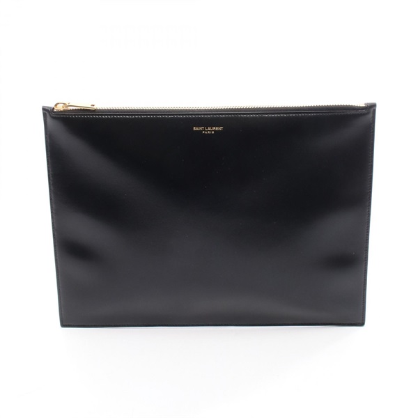 SAINT LAURENT クラッチバッグ レザー ブラック サンローラン サンローランパリ(SAINT LAURENT PARIS)サンローランパリ セカンド