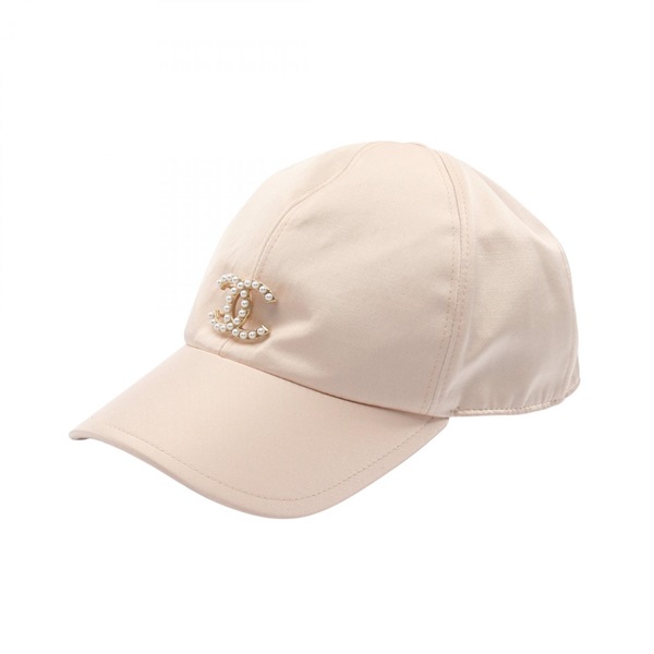 シャネル ココマーク サテンパール キャップ 帽子 レディース