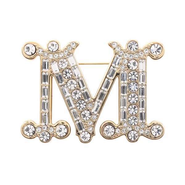 マックスマーラ バス クリスタル  ブローチ アクセサリー レディース