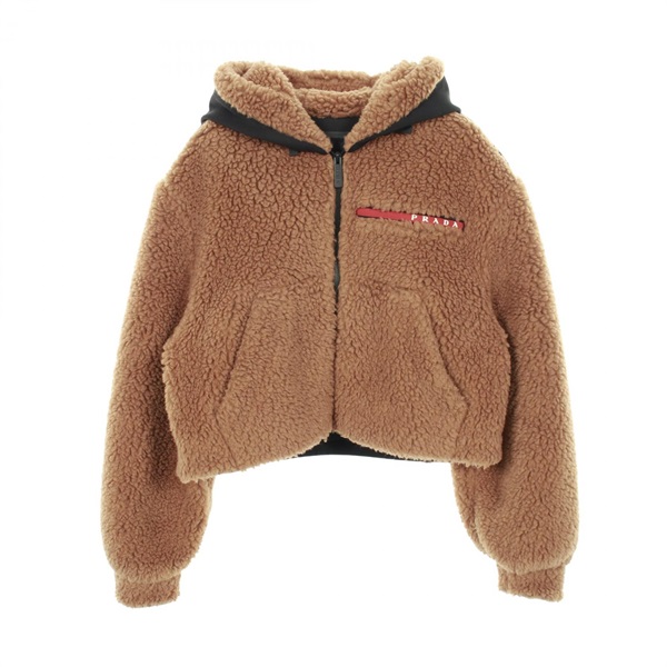 プラダスポーツ リネアロッサ クロップド ダブルフリース その他ジャケット 衣料品 アウター レディース