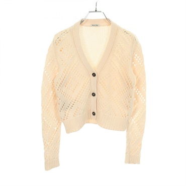 ミュウ ミュウ クロシェ カーディガン 衣料品 トップス レディース MMC863