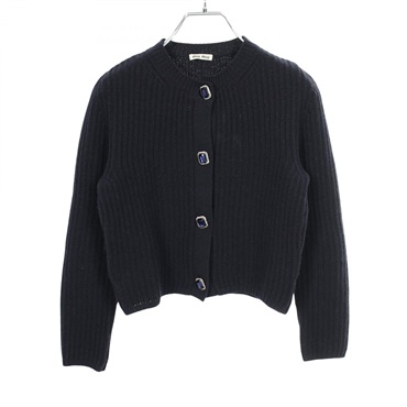 ミュウ ミュウ ビジューボタン カーディガン 衣料品 トップス レディース MMC815