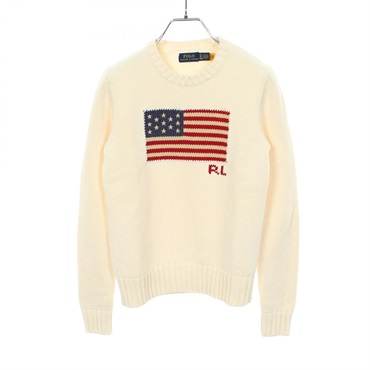 ポロ・ラルフローレン Flag Cotton Sweater ニット 衣料品 トップス レディース