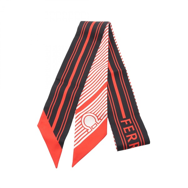 サルヴァトーレフェラガモ バンドゥ ガンチーニ ストライプ スカーフ 衣料品 レディース