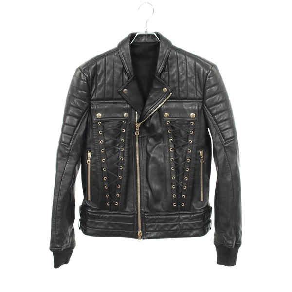 バルマン(BALMAIN)バルマン レースアップ ライダースジャケット 衣料品