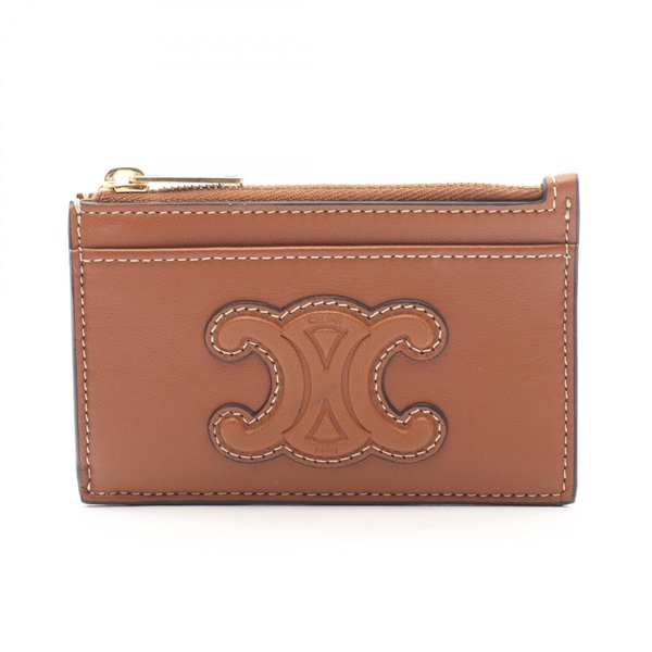 セリーヌ ジップ付きカードホルダー キュイル トリオンフ カードケース アクセサリー レディース