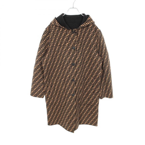 フェンディ ズッカ フード付き リバーシブル その他コート 衣料品 アウター レディース FF0249