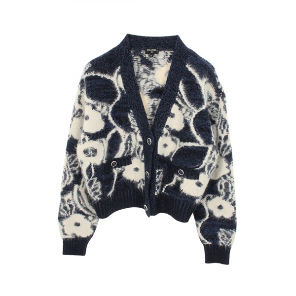 シャネル ライオンボタン 花柄 カーディガン 衣料品 トップス レディース P73573K10554