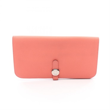 エルメス ドゴンロング ローズキャンディ 二つ折り長財布 財布 レディース