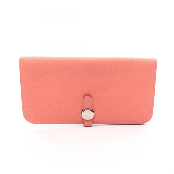 エルメス ドゴンロング ローズキャンディ 二つ折り長財布 財布 レディース