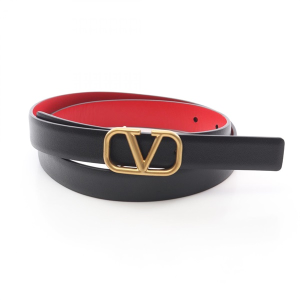 ヴァレンティノ・ガラヴァーニ Vロゴ ゴールド金具 リバーシブル ベルト 衣料品 レディース