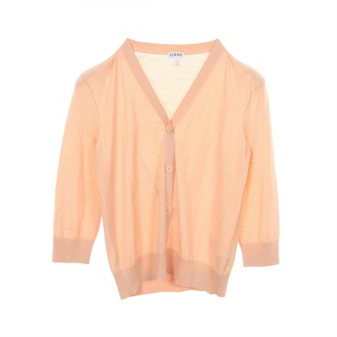 ロエベ アナグラム刺繍 クロップ ショート カーディガン 衣料品 トップス レディース