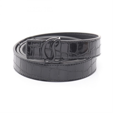 クリスチャンルブタン CL ロゴ クロコ型押し ベルト 衣料品 レディース