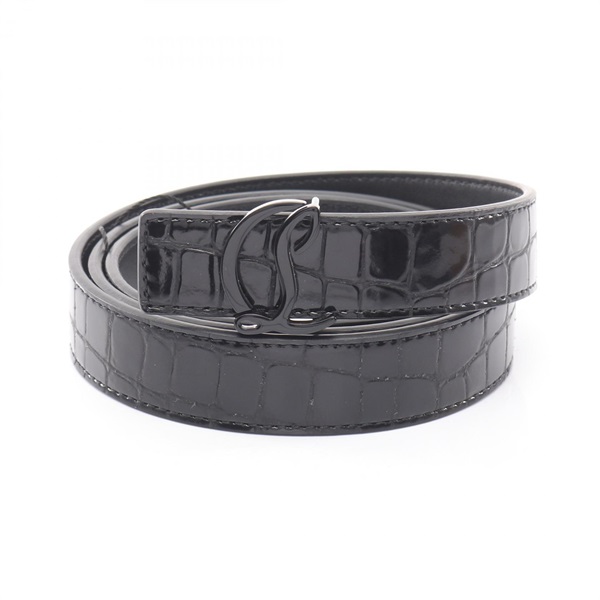 クリスチャンルブタン CL ロゴ クロコ型押し ベルト 衣料品 レディース