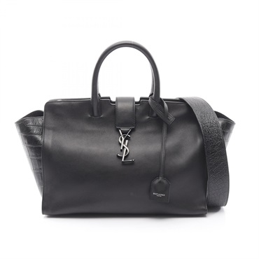 サンローランパリ ダウンタウン カバス スモール クロコ型押し2WAY ハンドバッグ バッグ レディース 436832