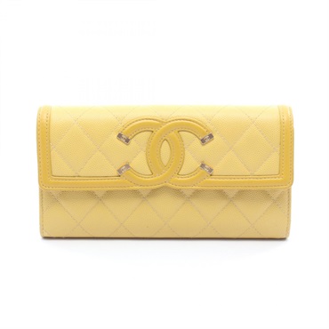 シャネル CCフィリグリー 二つ折り長財布 財布 レディース A84448