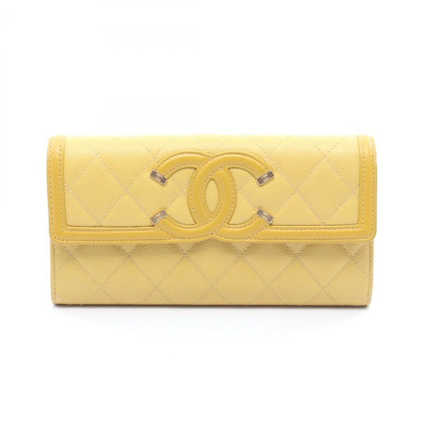 シャネル CCフィリグリー 二つ折り長財布 財布 レディース A84448