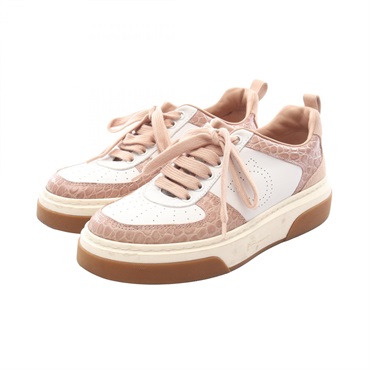 サルヴァトーレフェラガモ ガンチーニ クロコ型押し スニーカー 靴 レディース