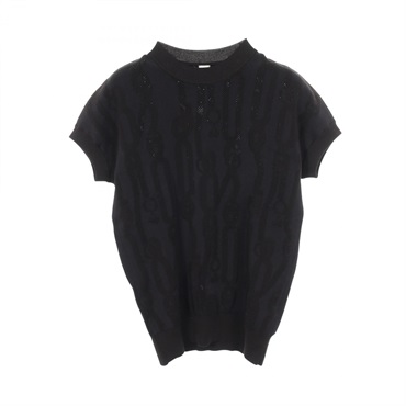 エルメス パル フロワリミックス 半袖 ニット 衣料品 トップス レディース 5H2640DX