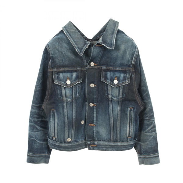 バレンシアガ ユーズド加工 ヴィンテージ加工 デニムジャケット 衣料品 アウター レディース