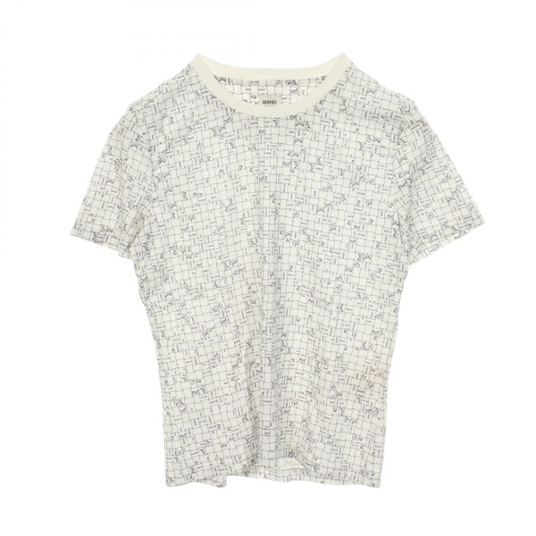 エルメス BOLDUC AU CARRE ボルデュック チェック 半袖Tシャツ 衣料品 トップス レディース