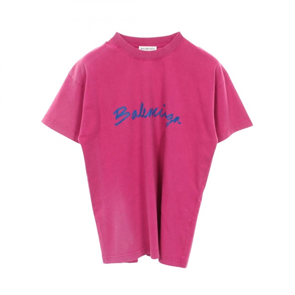 バレンシアガ プリントロゴ クルーネック ダメージ加工 ヴィンテージ加工 半袖Tシャツ 衣料品 トップス メンズ レディース 612965