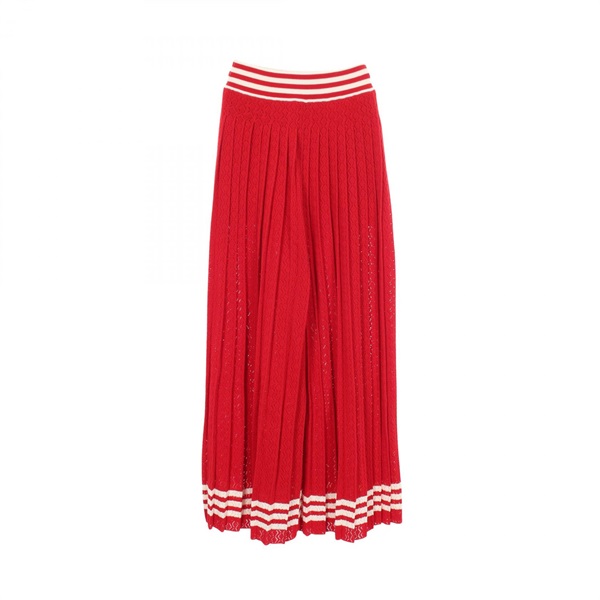 グッチ GUCCI × adidas 3ストライプ レースプリーツニット パンツ 衣料品  ボトムス レディース