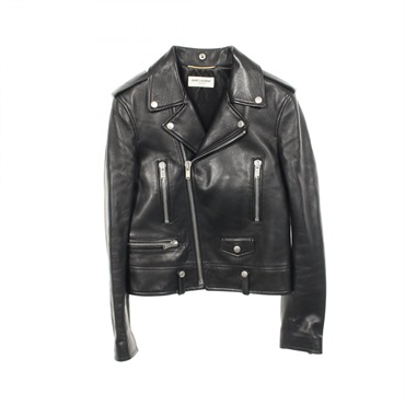 サンローランパリ CLASSIC MOTORCYCLE JACKET  ライダースジャケット 衣料品 アウター レディース