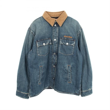 ミュウ ミュウ DENIM PIUMINO ダウンジャケット 衣料品 アウター レディース